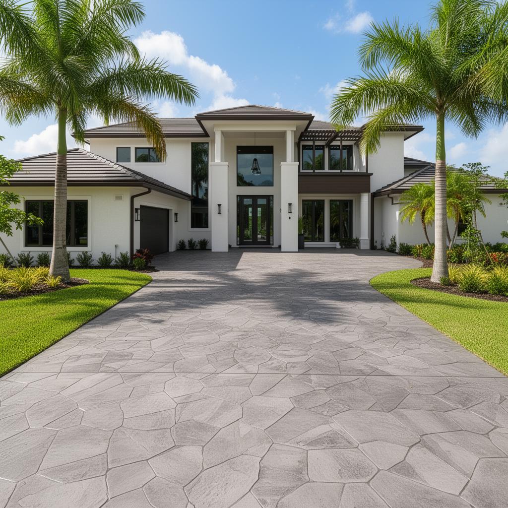 Driveway concrete coating project by Concrete Revive Solutions