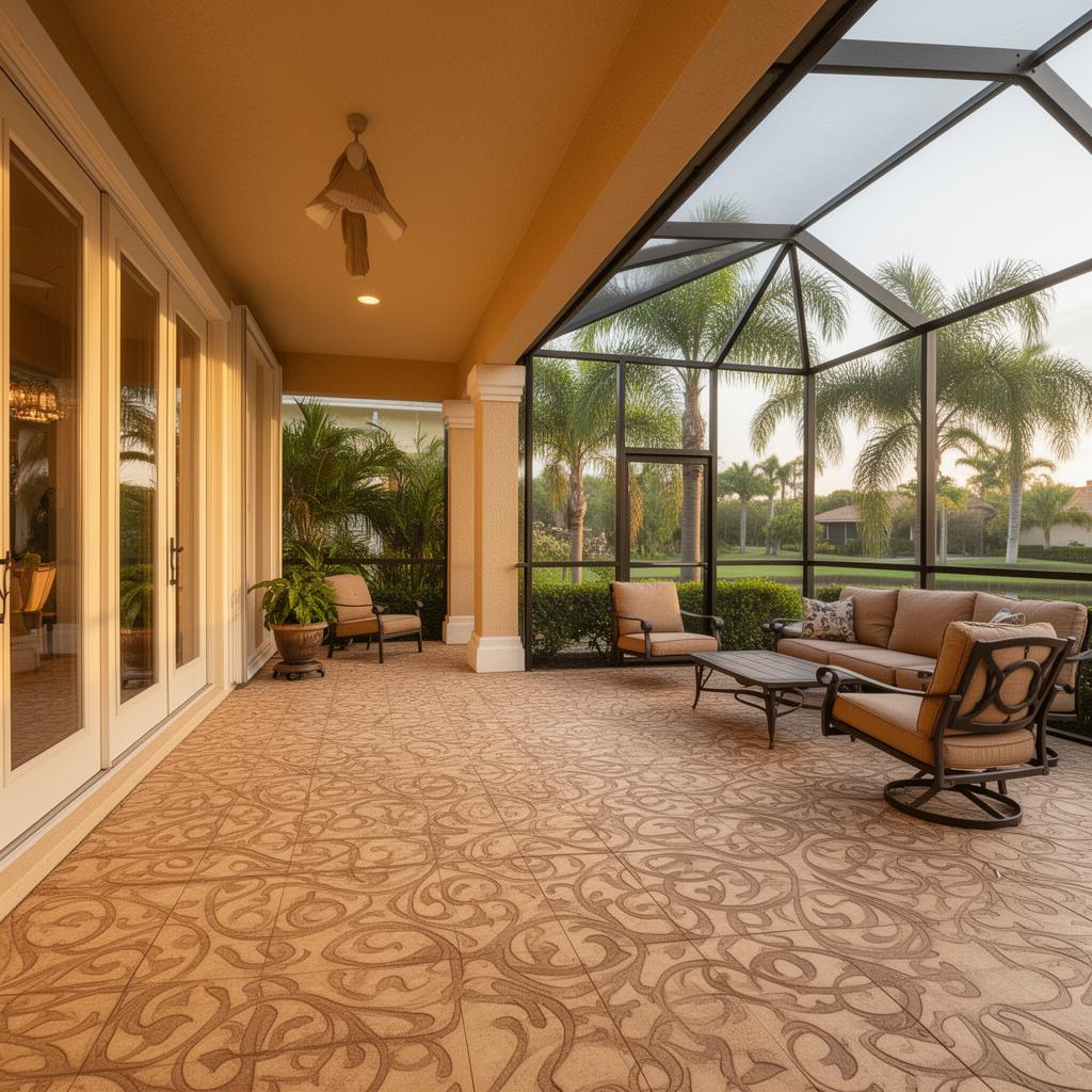 Decorative concrete lanai